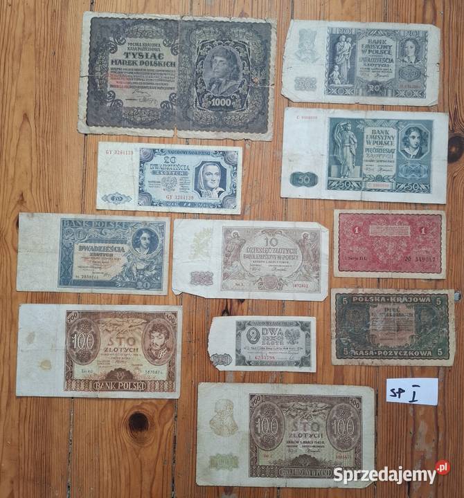 Zestaw Banknotów x11 Stara Polska SPI Gliwice sprzedam