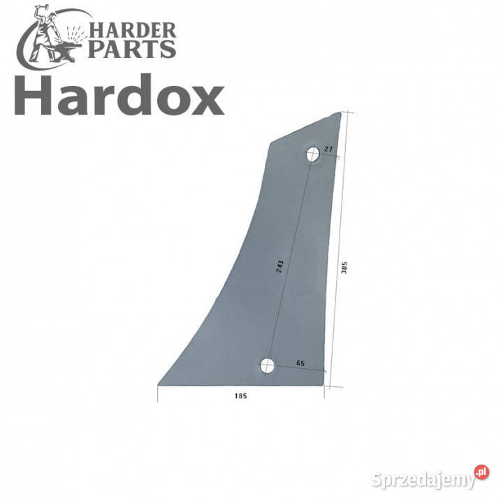 Pierś HARDOX STB40001L części do pługa EBERHARDT Suwałki