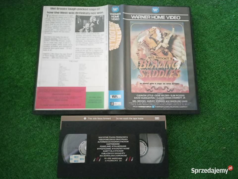 Kaseta VHS film Blazing Saddles Rzeszów sprzedam