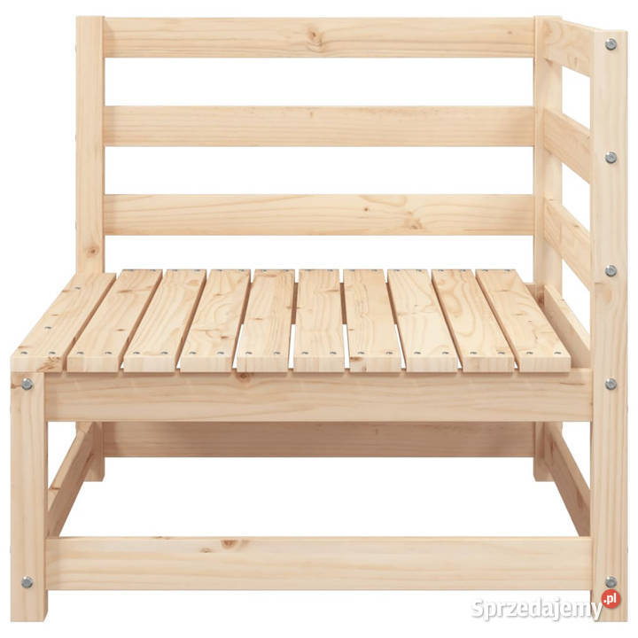 Sofa ogrodowa z podnóżkiem 2osobowa lite drewno