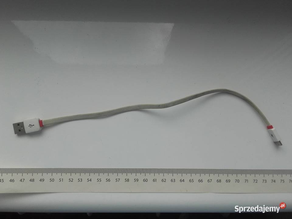 Kabel USB microUSB AWEI 30 płaski białoczerwony kujawsko-pomorskie Bydgoszcz