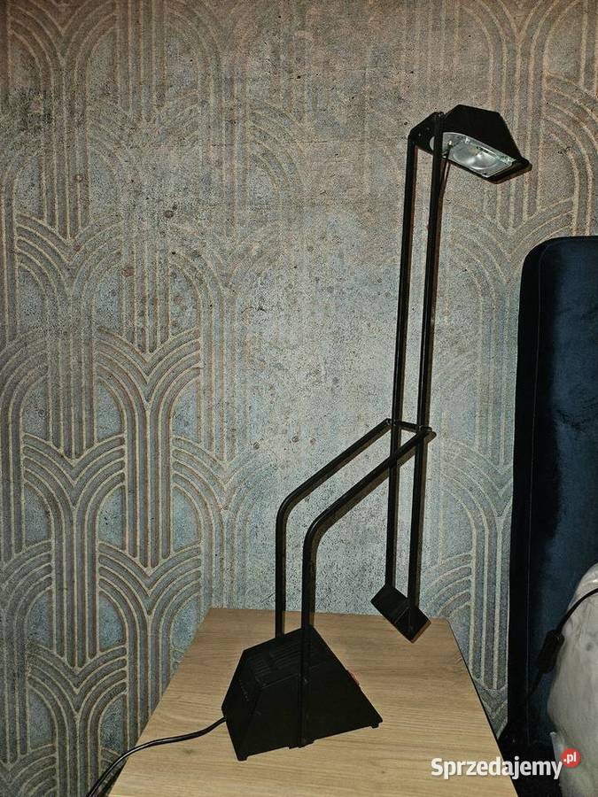 Lampa prl vintage biurkowa stołowa z przeciwagą Opatów