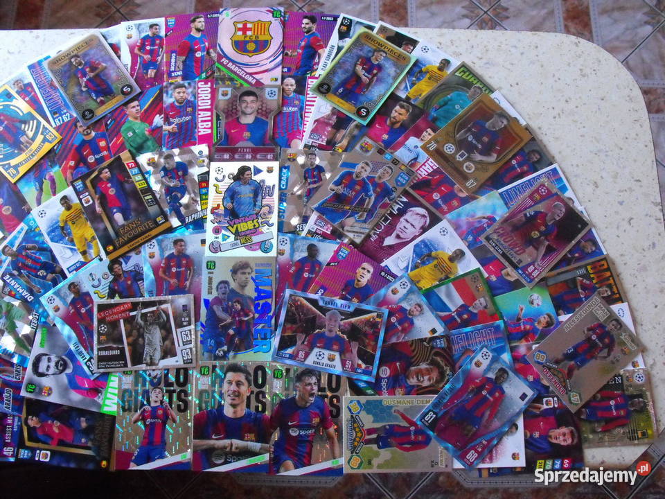 MEGA zestaw 90 kart FC Barcelona Karty nowe śląskie Mykanów