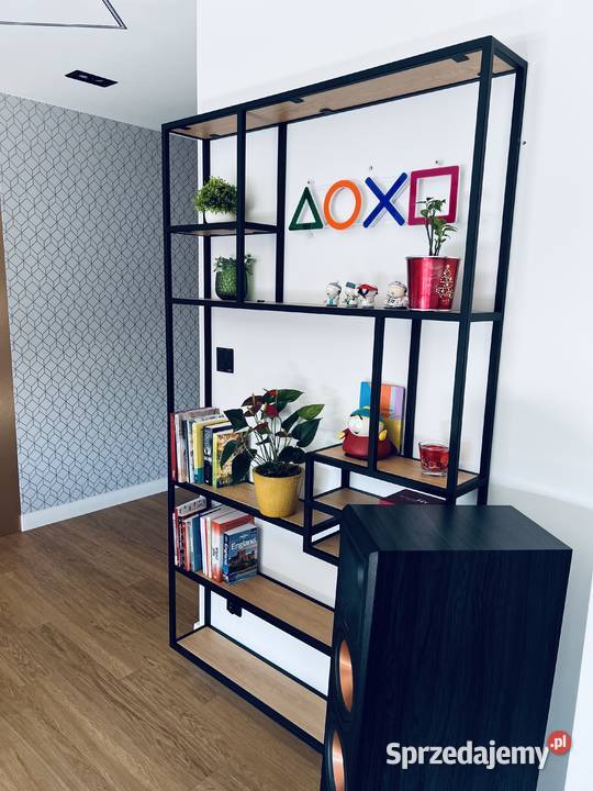 Regał loft wiszący ze stali i drewna darmowa dolnośląskie Wrocław