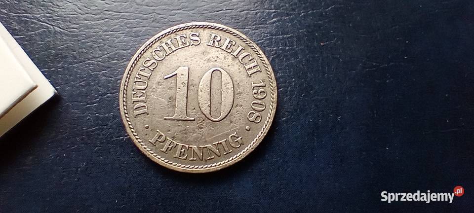 Stare monety 10 fenig 1908 A Niemcy 2 Lesko sprzedam