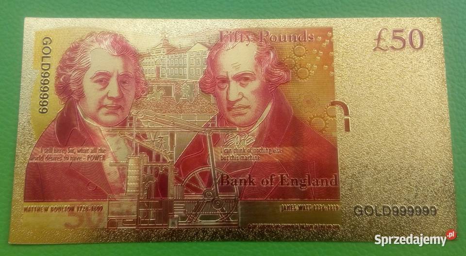 4 x ZŁOTY Banknot FUNT Zestaw Elizabeth Złoto 24 Numizmatyka