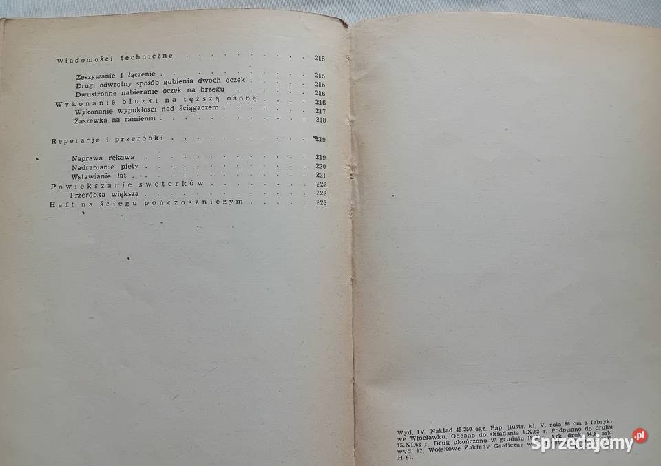 Helena Gawrońska Roboty na drutach LSW 1963 r Koźminek