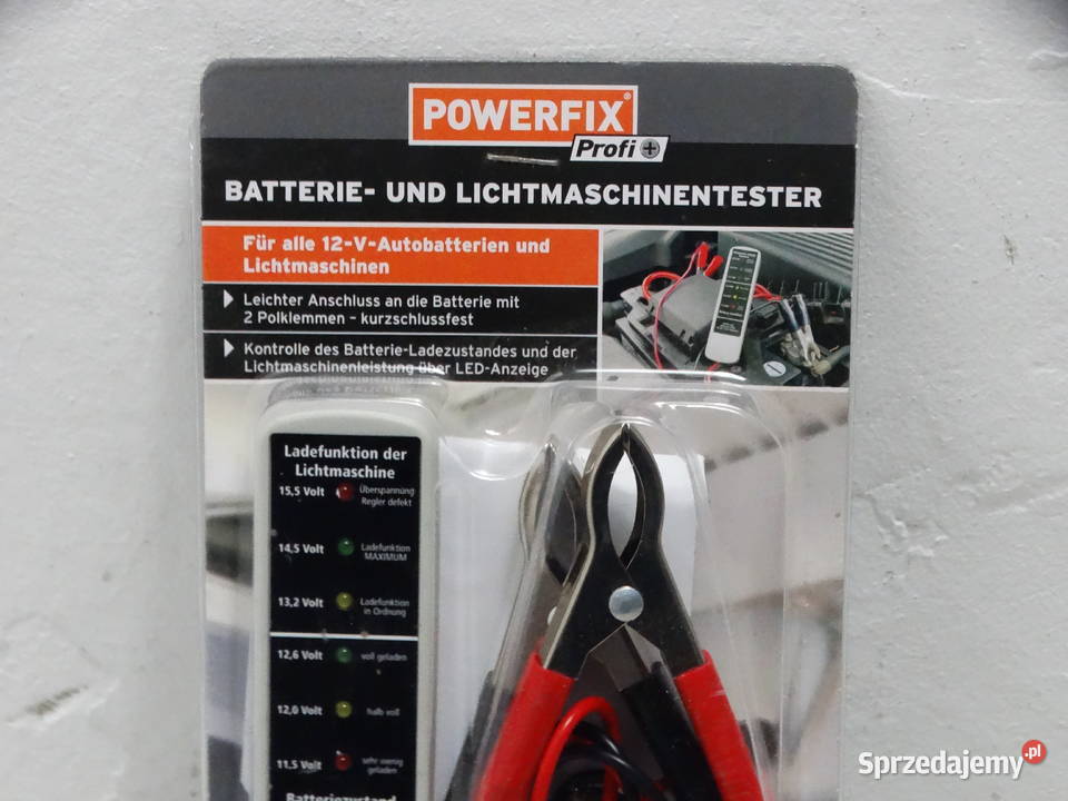 Tester Akumulatora I Alternatora 12V Powerfix Biłgoraj sprzedam