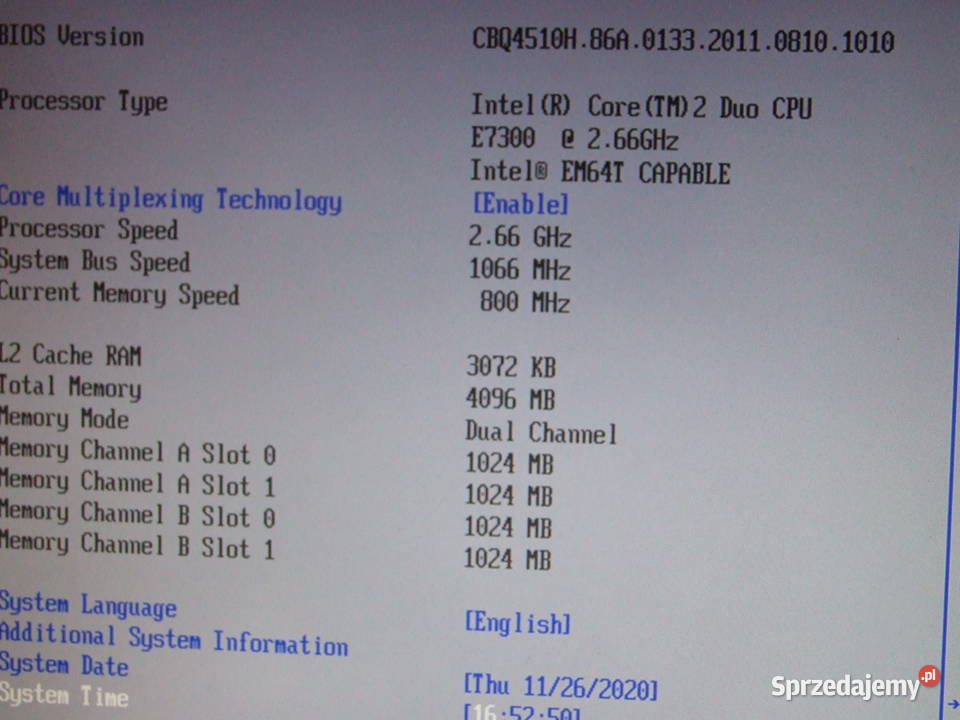 Płyta główna Intel procesor Core 2 E7300 2667Mhz Gdańsk