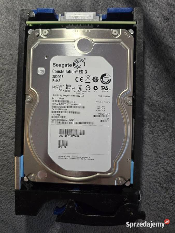 Sprzedam nowy dysk SEAGATE 2TB 72K 128MB SAS2 35 Gdańsk