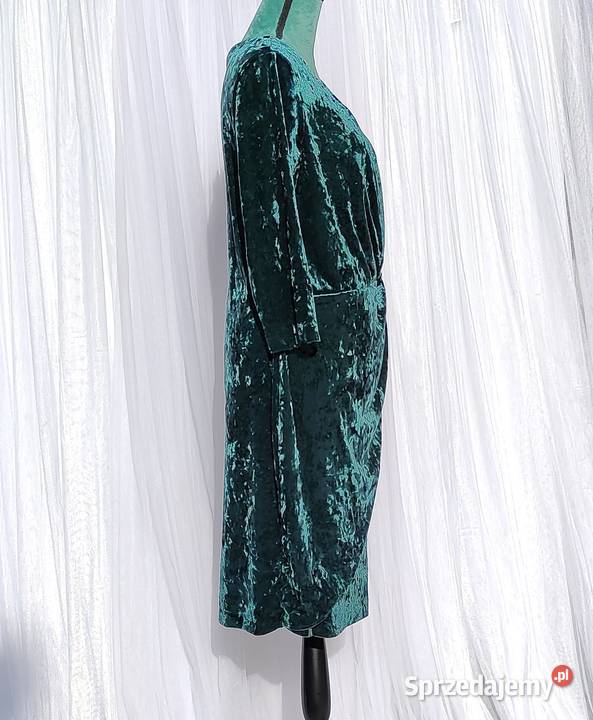 Nowa sukienka Mango 46 XXXL zielona welurowa zachodniopomorskie Szczecin