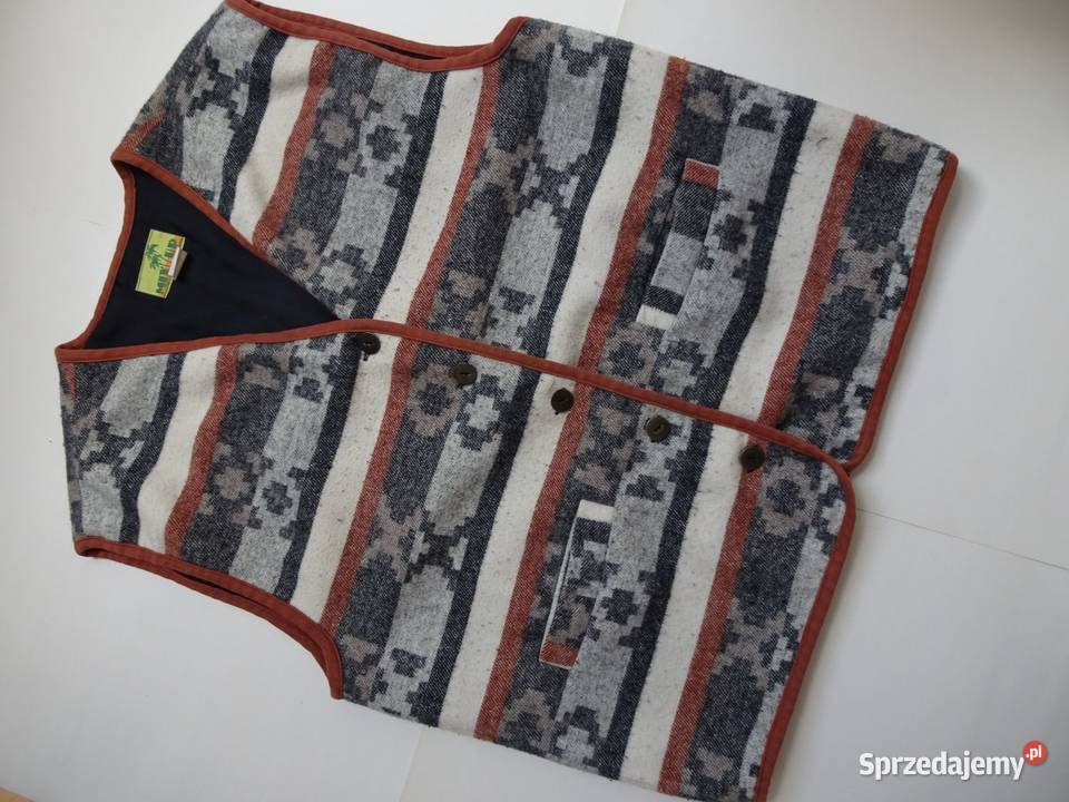 Ciepła kamizelka Vintage 42 44 szary/srebrny Nowy Sącz sprzedam