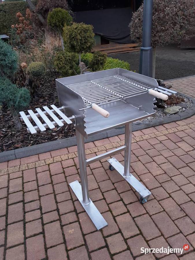 Grill ogrodowy nierdzewny na 2 tacki blacha 4mm sprzedam