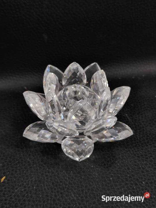 Kryształowe Arcydzieło Świecznik Swarovski Lilia łódzkie Poddębice