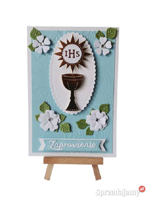 Zaproszenia Komunia Chłopiec Kielich Słoneczko W wielkopolskie Poznań