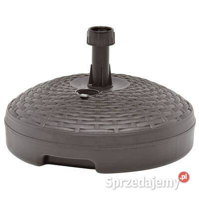 vidaXL Podstawa pod parasol 20 L brązowa rattan