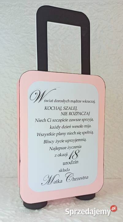 WALIZKA na 18 URODZINYBox słodyczyKartka na Połomia