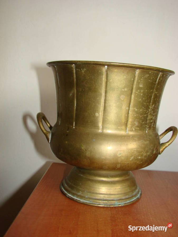 wazon doniczka osłonka mosiądz Indie pomorskie Pruszcz Gdański