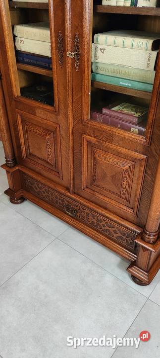Ekskluzywna biblioteka eklektyczna dębowa antyk lubuskie Łagów sprzedam
