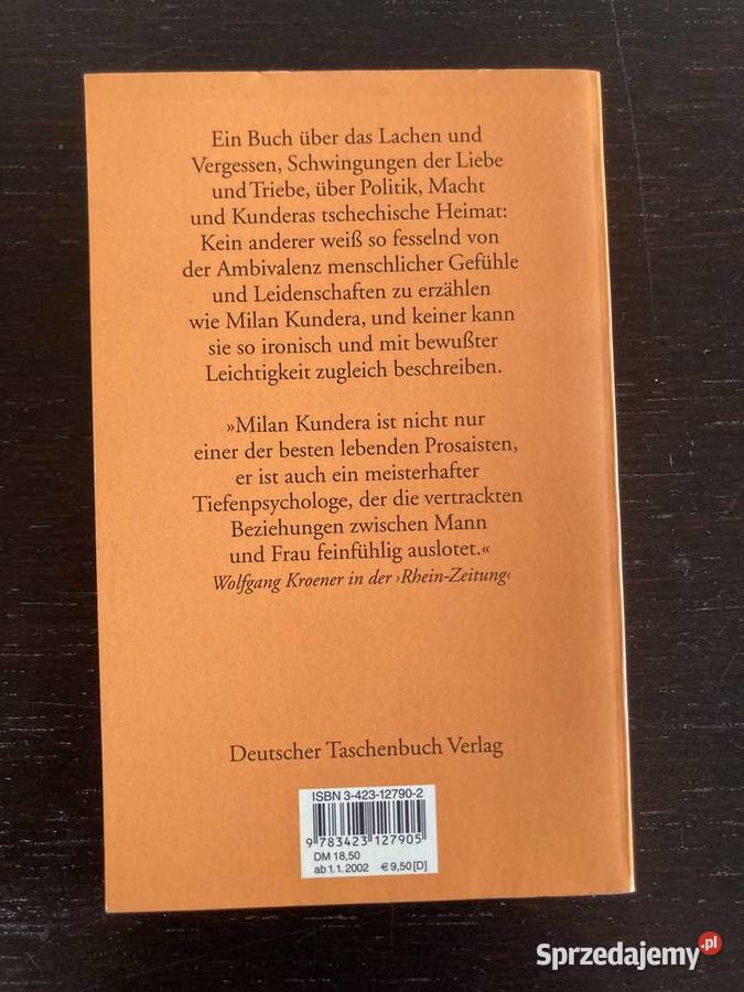 Milan Kundera Das Buch vom Lachen und Vergessen ISBN 3423127902 Elbląg