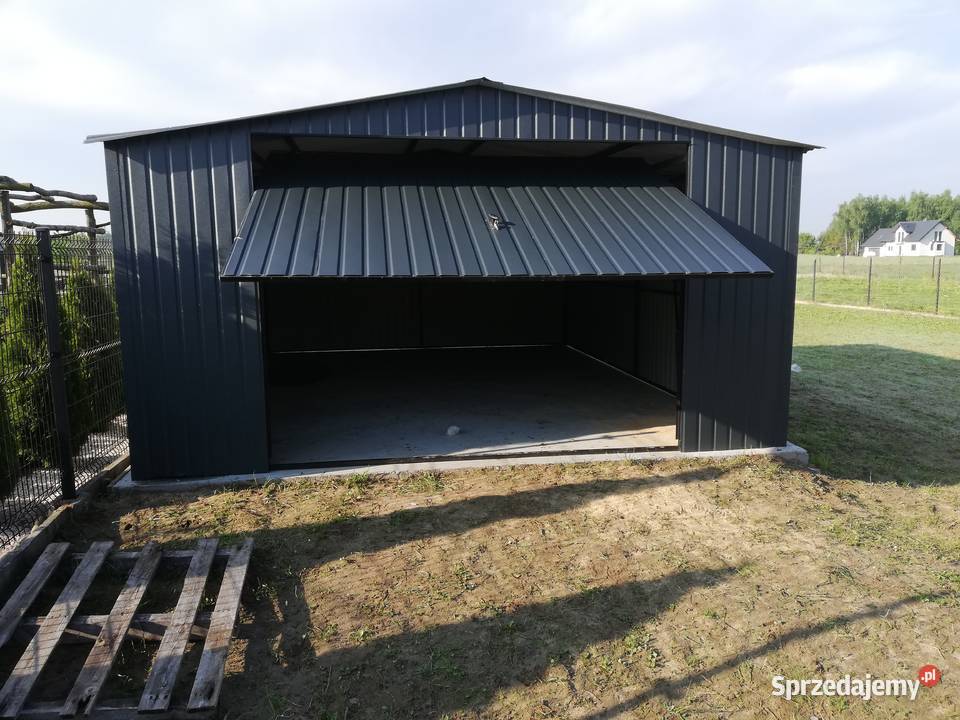 Garaż Blaszany GRAFITOWY Garaże Blaszane Hala 30m2 Rzeszów