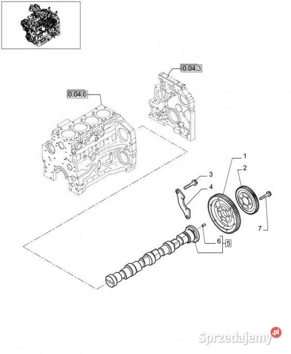 Holland T6010 T6070 Koło zębate 4894776 Jastrzębniki
