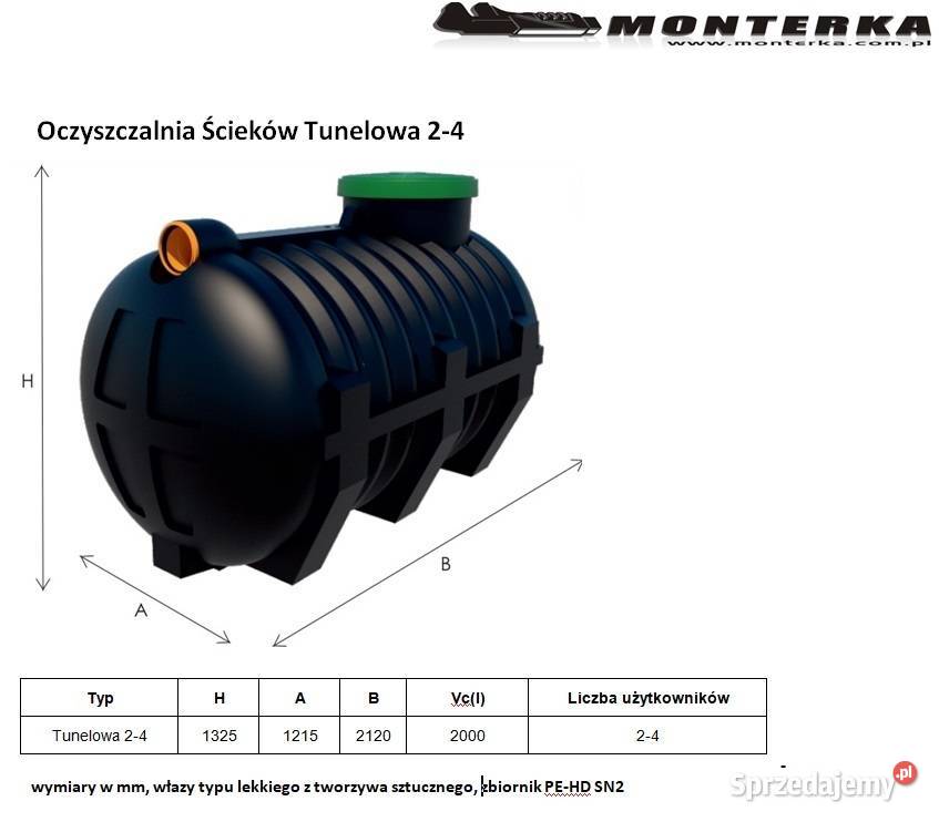 Tunelowa Oczyszczalnia Ścieków 2 4 osób