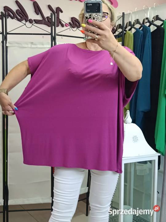 Bluzka dzianinowa TSHIRT TAFFIBIG SIZE biust 170 Bluzki i koszule Pątnów