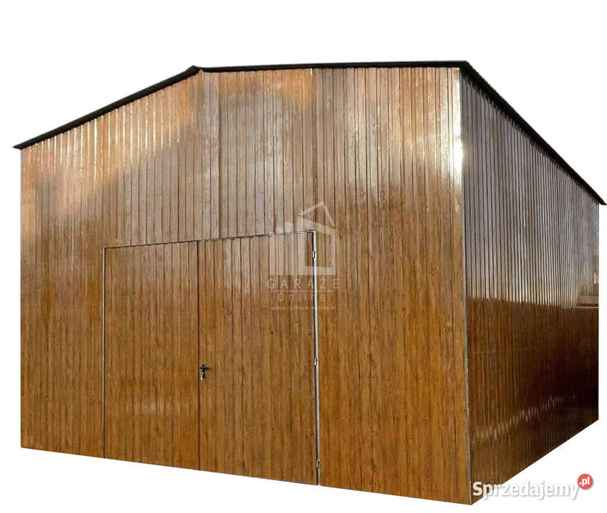 Hala blaszana Garaż blaszany 6x6m Brama 2x okno