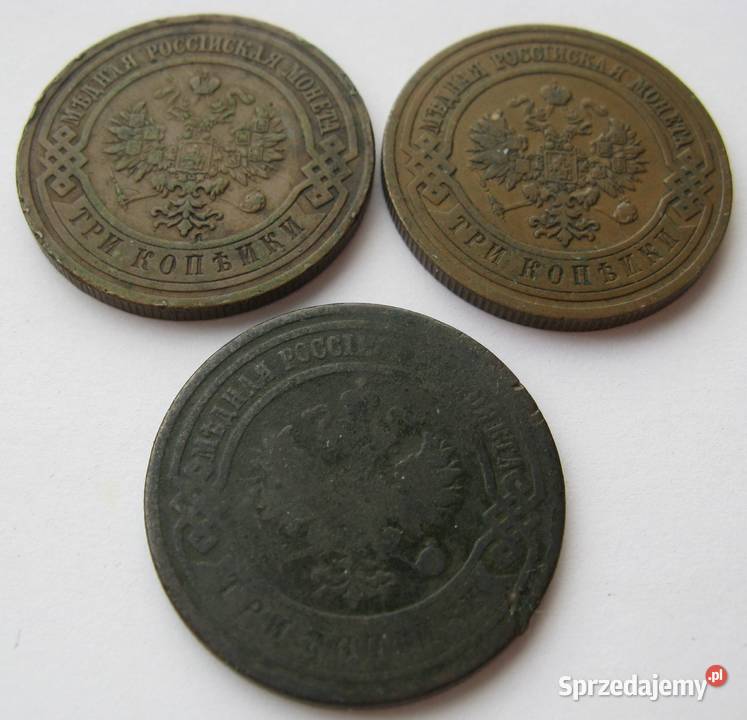 2 kopiejki 189899 3 kopiejki 19011913 5 kopiejek