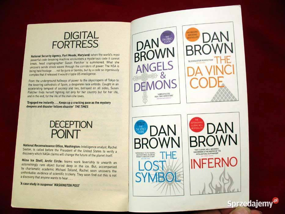 Inferno Dan Brown książka DE Pozostałe Siedlce