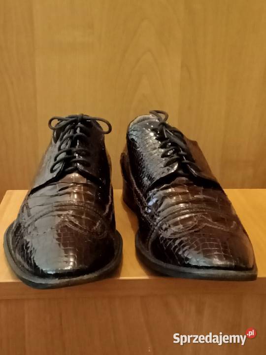 Półbuty włoskie skórzanelakierowane łódzkie Łódź