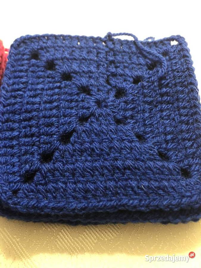 Kwadraty babunipoduszka pled narzuta Nowe Zegrze