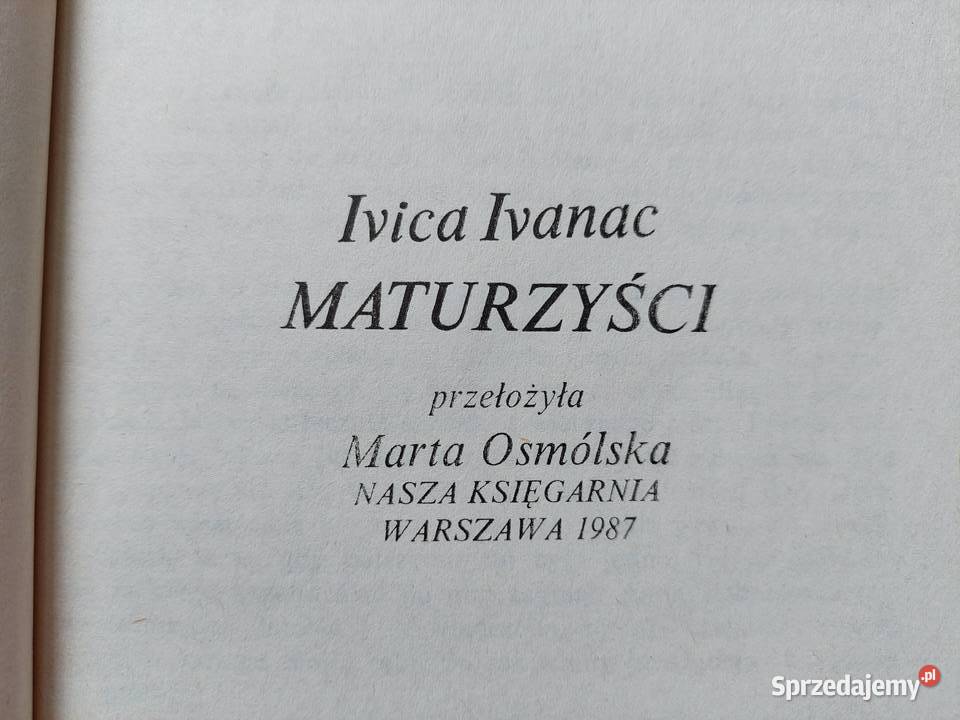 MATURZYŚCI Ivica Ivanac miękka małopolskie Kraków