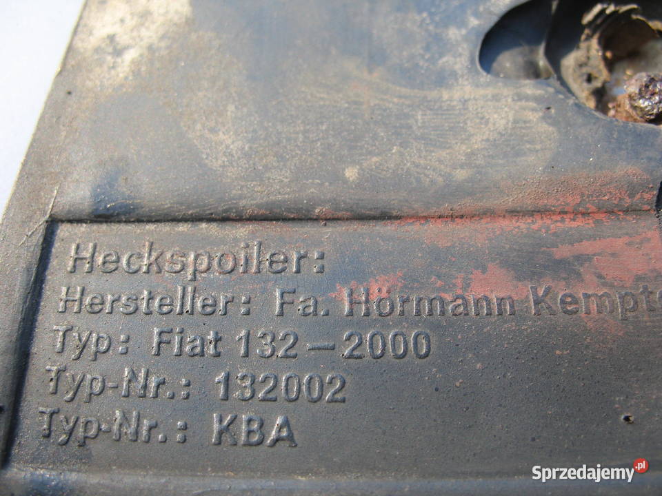Spoiler lotka Fiat 132 hormann 2000 KBA132002 Radom