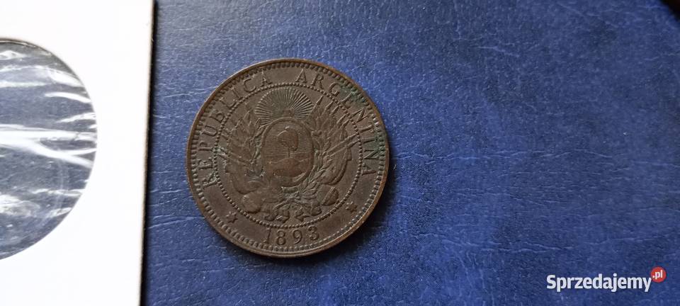 Stare monety 2 cent 1893 Argentyna podkarpackie Lesko
