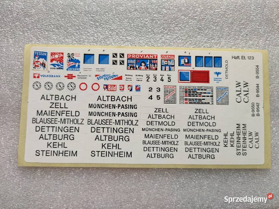 Naklejki dworcowe reklamy H0 Kraków