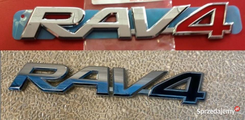 NOWY znaczek RAV4 srebrny emblemat logo klejane Zamość