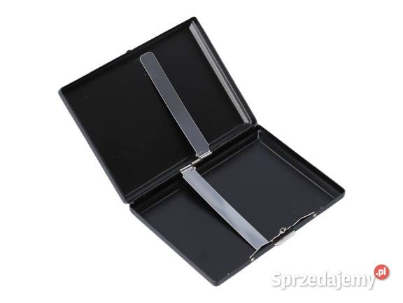 Papierośnica CzarnyMat z Metalowymi Blaszkami w śląskie Ostrowy nad Okszą