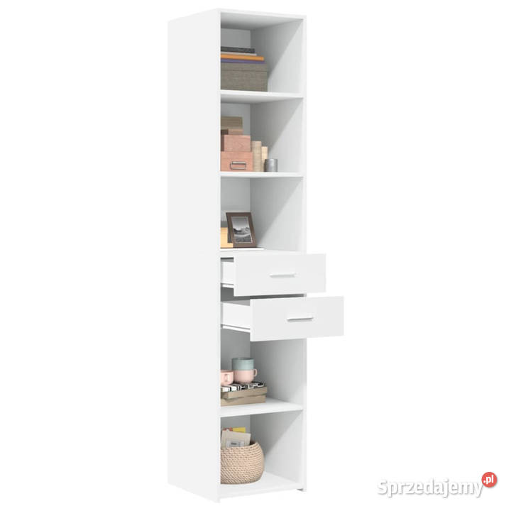 Wysoka szafka biała 40x425x185 materiał Warszawa