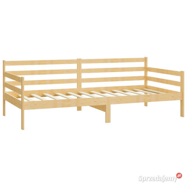 Łóżko dzienne z materacem lite drewno sosnowe 204cm