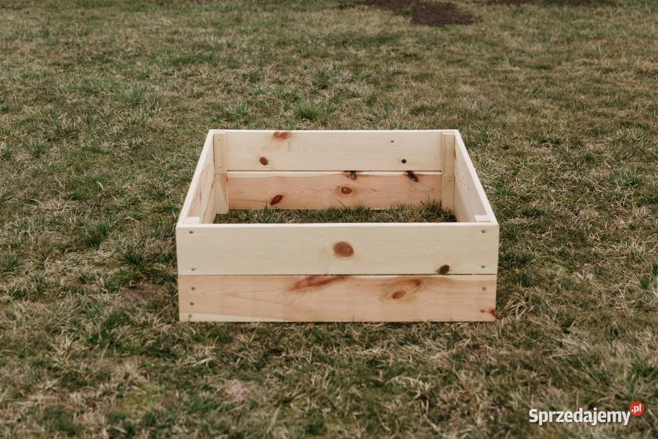Warzywnik drewniany kwadratowy skrzynia ogrodowa Kalety