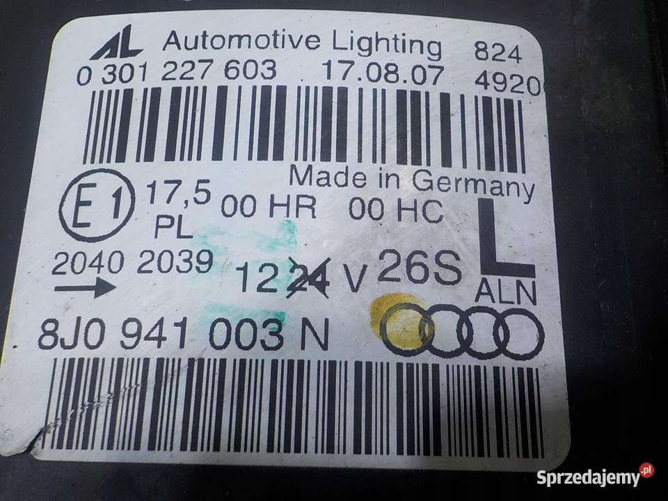 AUDI TT 8J 20 TFSI 07r COUPE 2D lampa lewa przod Suków