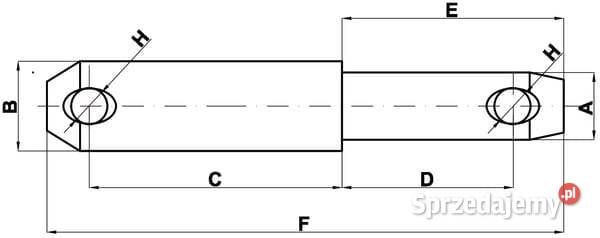 Sworzeń cięgła dolnego 22x60 mm kat12 Kramp Kamionna