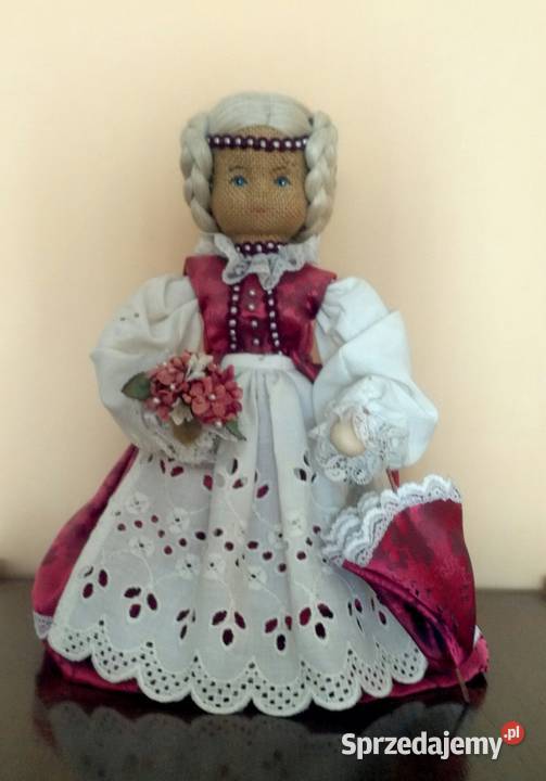 Lalka vintage w stroju regionalnym śląskie Dąbrowa Górnicza