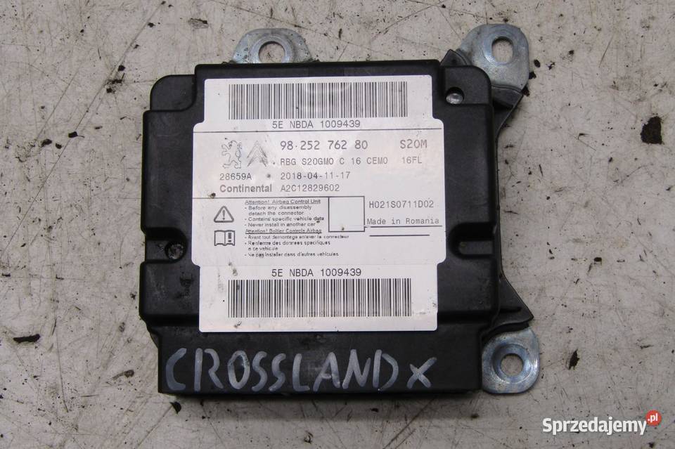 MODUŁ SENSOR PODUSZEK AIRBAG OPEL CROSSLAND X