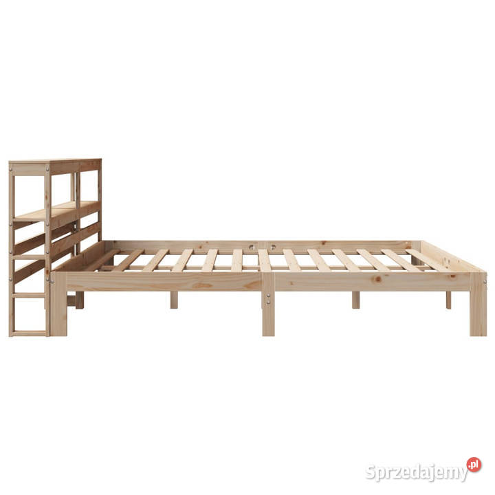 Rama łóżka z wezgłowiem lite drewno sosnowe 82cm mazowieckie