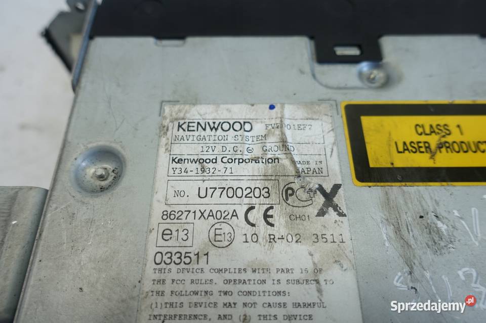 Subaru Tribeca CZYTNIK NAWIGACJI navi 86271XA02A lubelskie Rudka