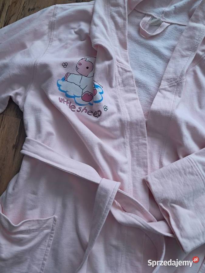 bawełniany szlafrok w kolorze pudrowy róż firmy Sandomierz sprzedam