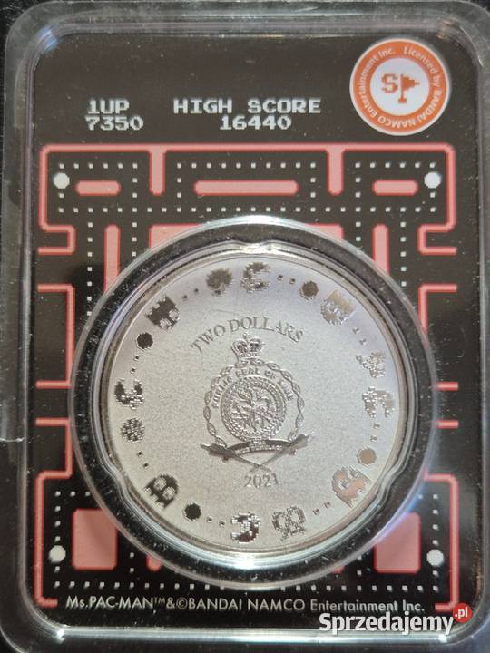 Srebrna moneta Pac Man 1 oz Antyki, Sztuka, Kolekcje Sianów